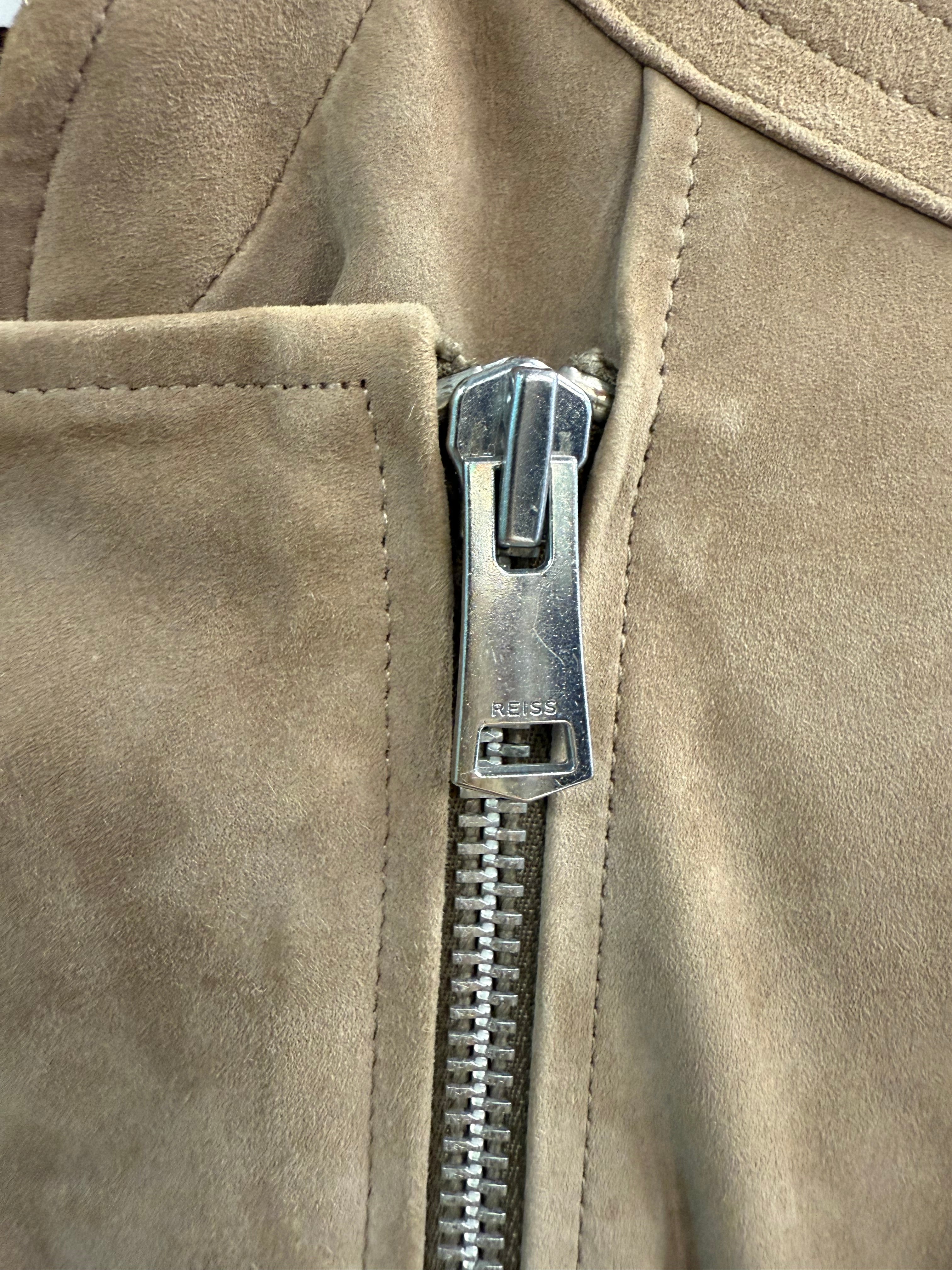 Reiss Suede Biker Jacket – UK 10