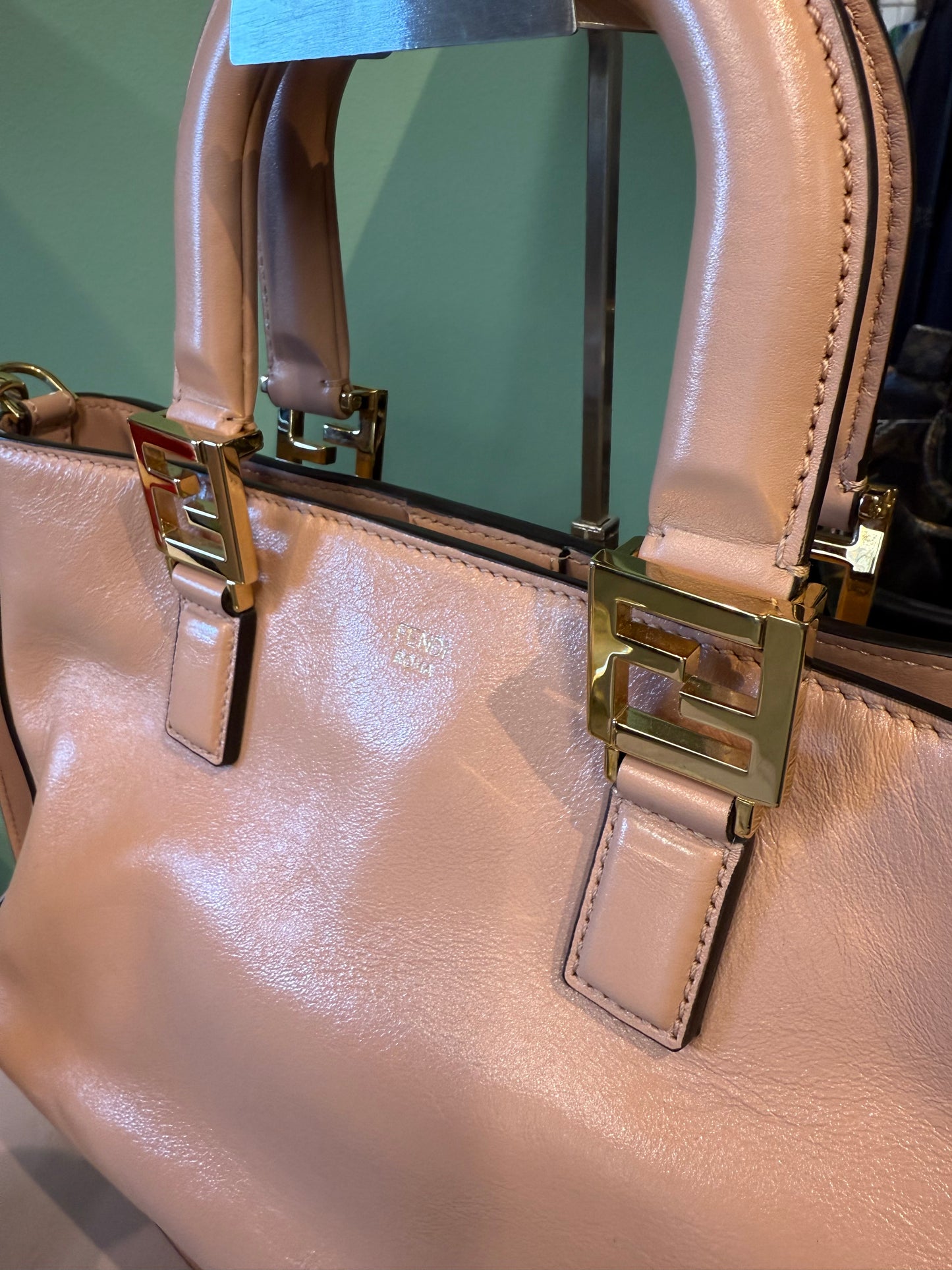 Fendi 2Jours Small Tote – Nude blush Leather