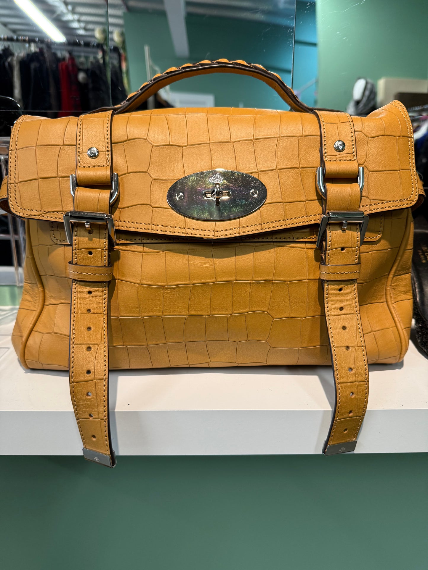 Mulberry Alexa in Croc-Embossed Leather