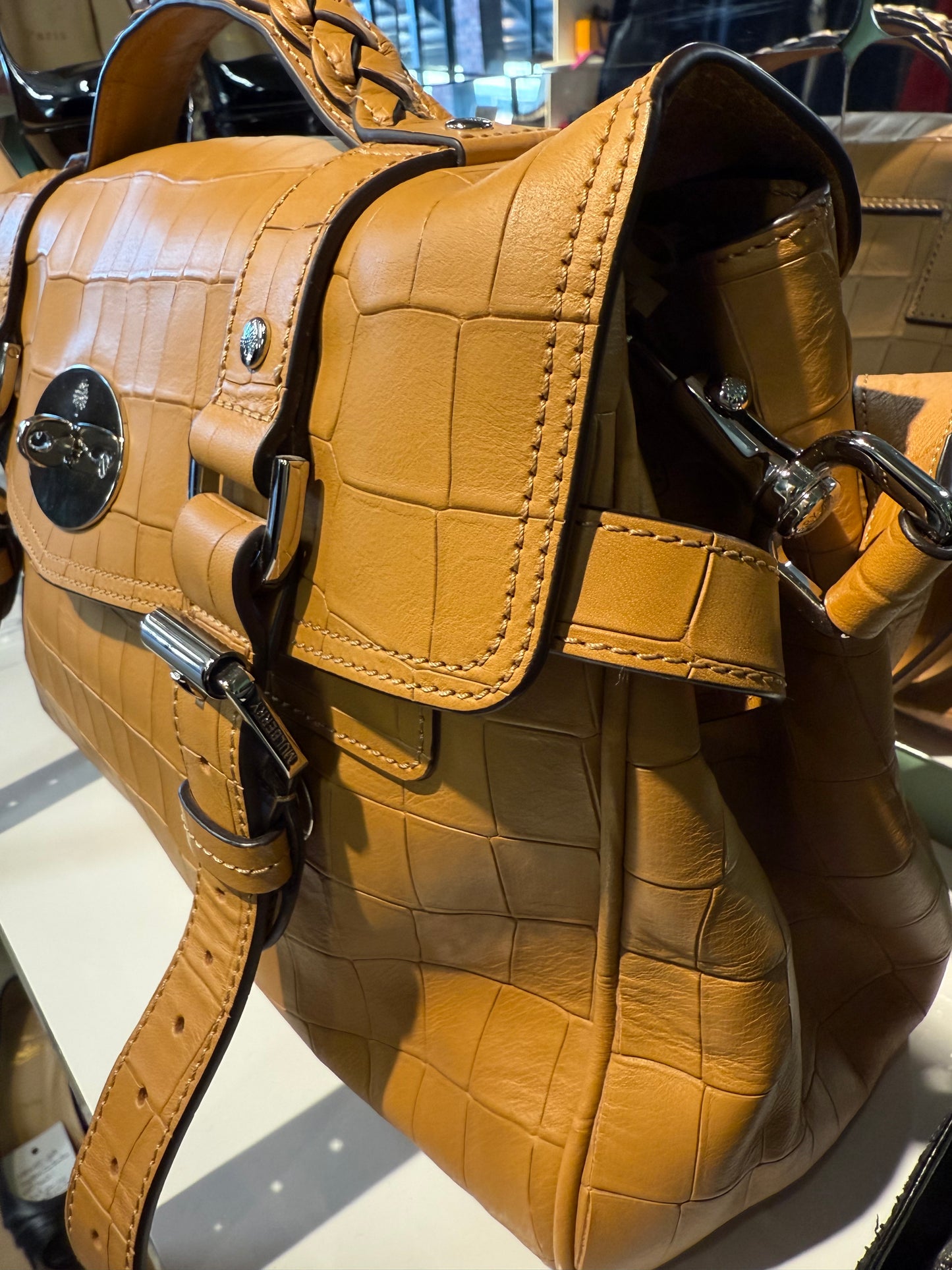 Mulberry Alexa in Croc-Embossed Leather