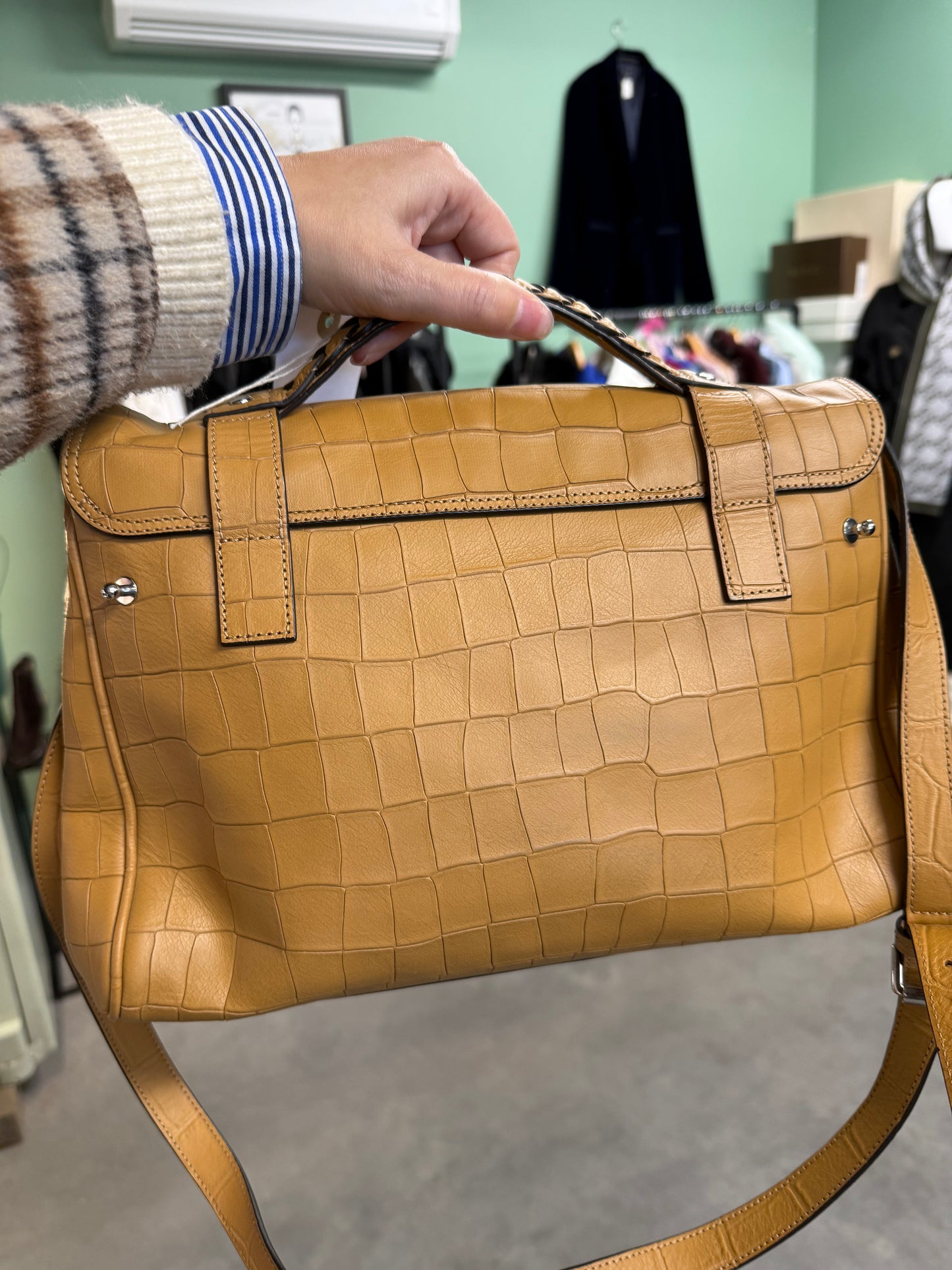 Mulberry Alexa in Croc-Embossed Leather