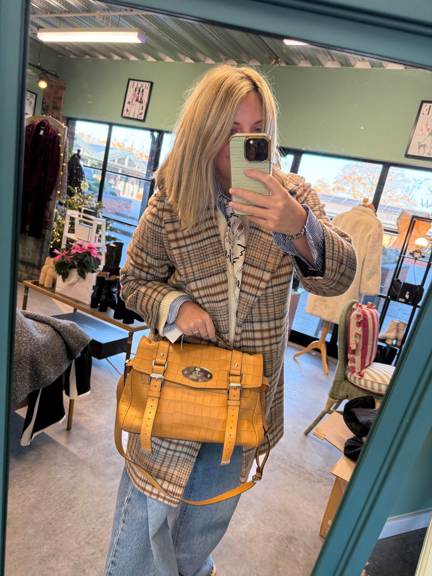 Mulberry Alexa in Croc-Embossed Leather