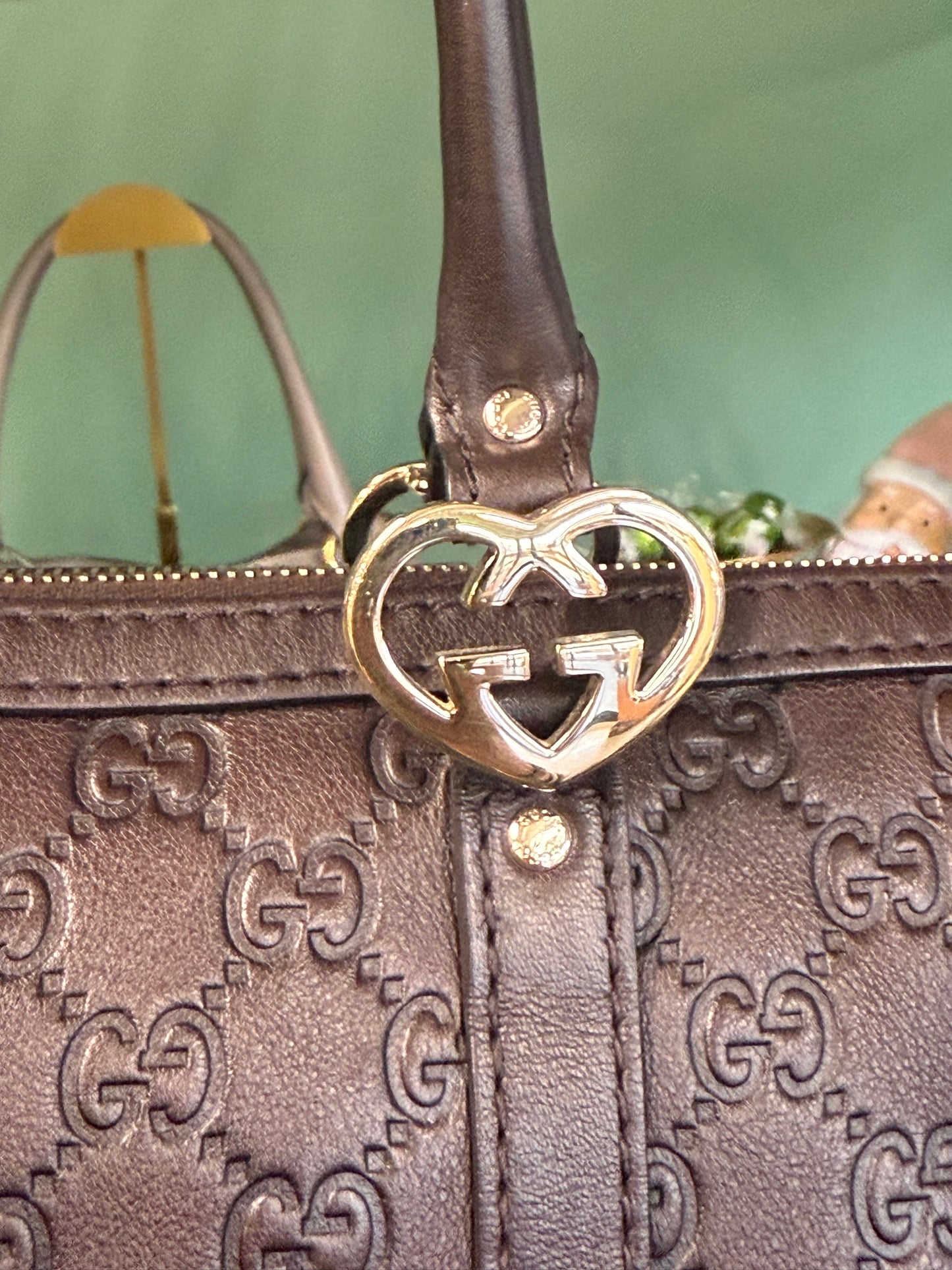 Gucci Guccissima Chocolate Brown Shoulder Tote