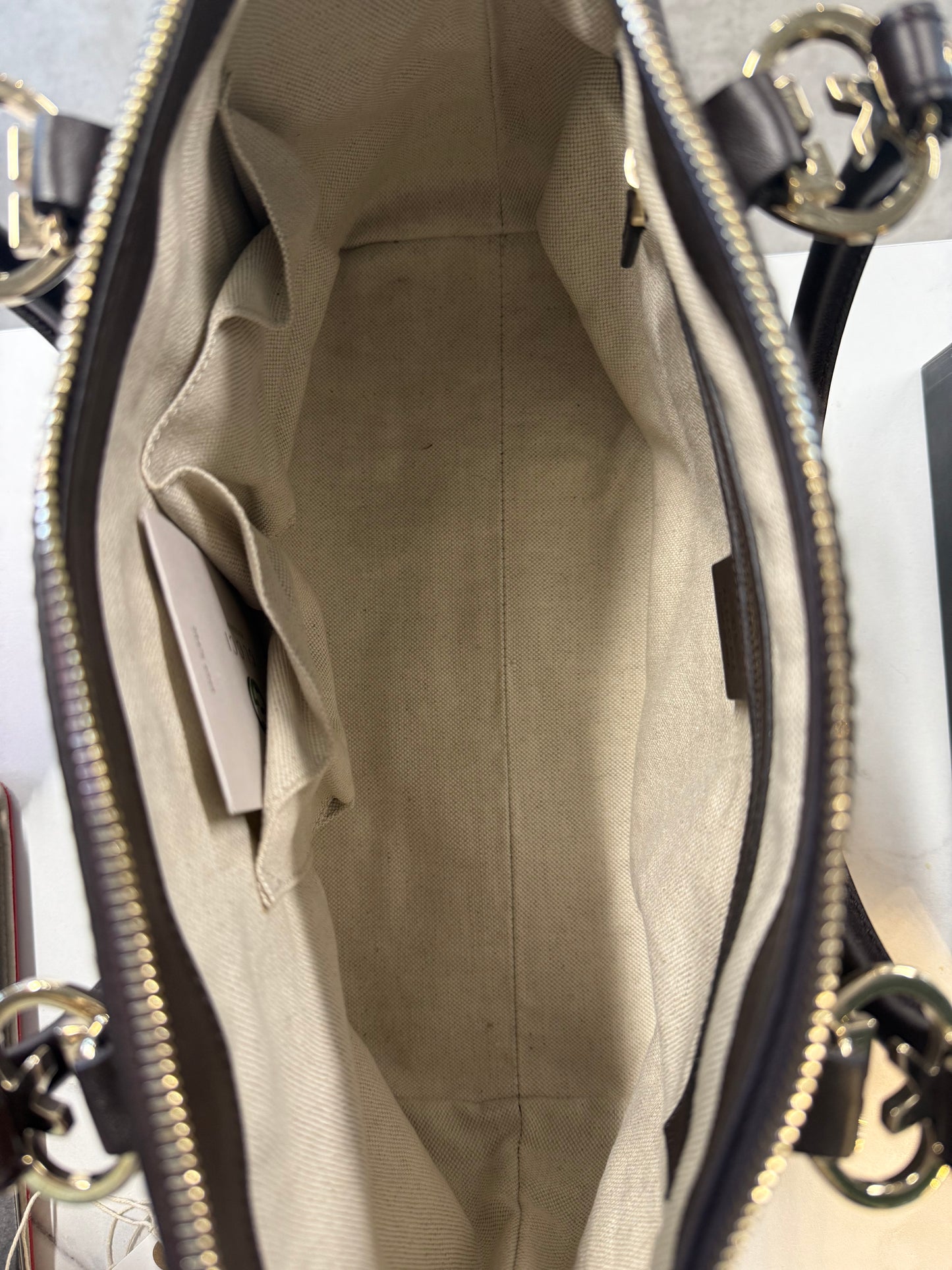 Gucci Guccissima Chocolate Brown Shoulder Tote