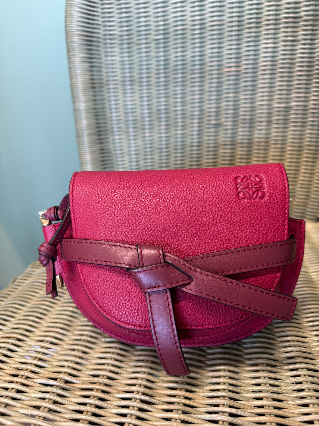 Loewe Gate Mini Crossbody Bag – Red & Burgundy