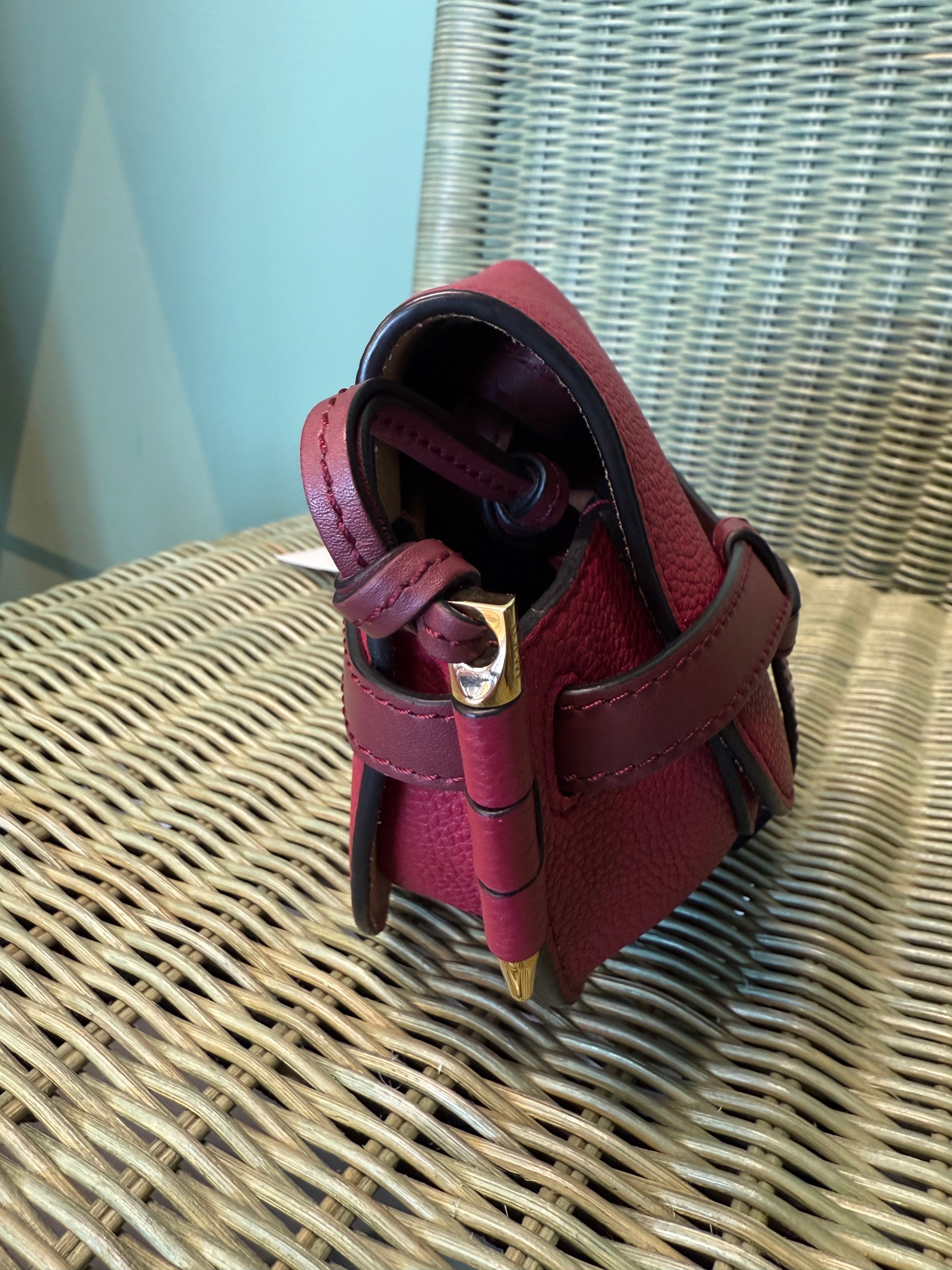 Loewe Gate Mini Crossbody Bag – Red & Burgundy