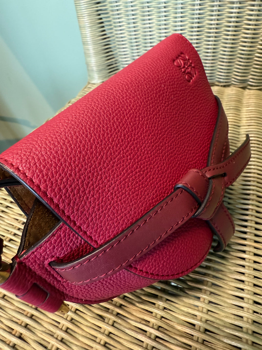 Loewe Gate Mini Crossbody Bag – Red & Burgundy