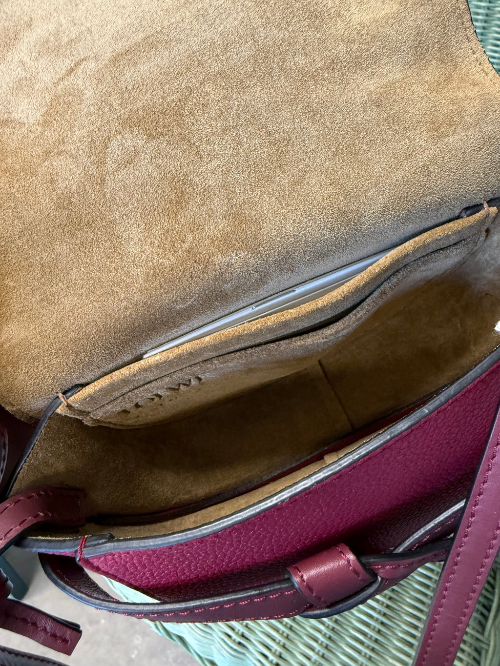 Loewe Gate Mini Crossbody Bag – Red & Burgundy