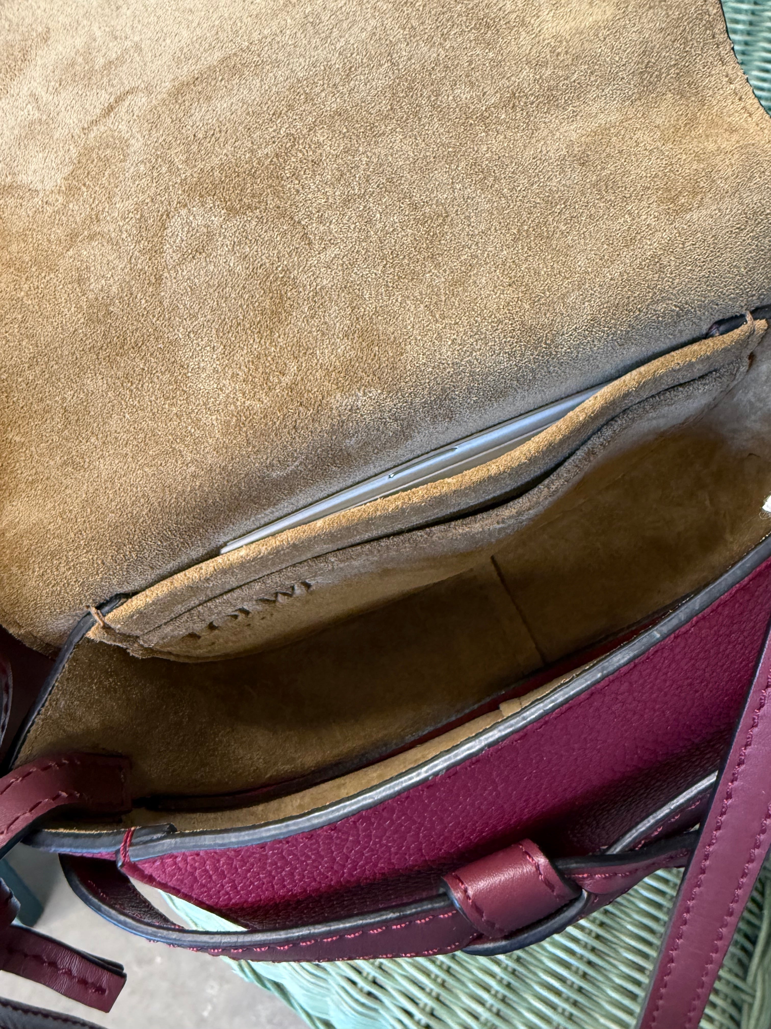 Loewe Gate Mini Crossbody Bag – Red & Burgundy