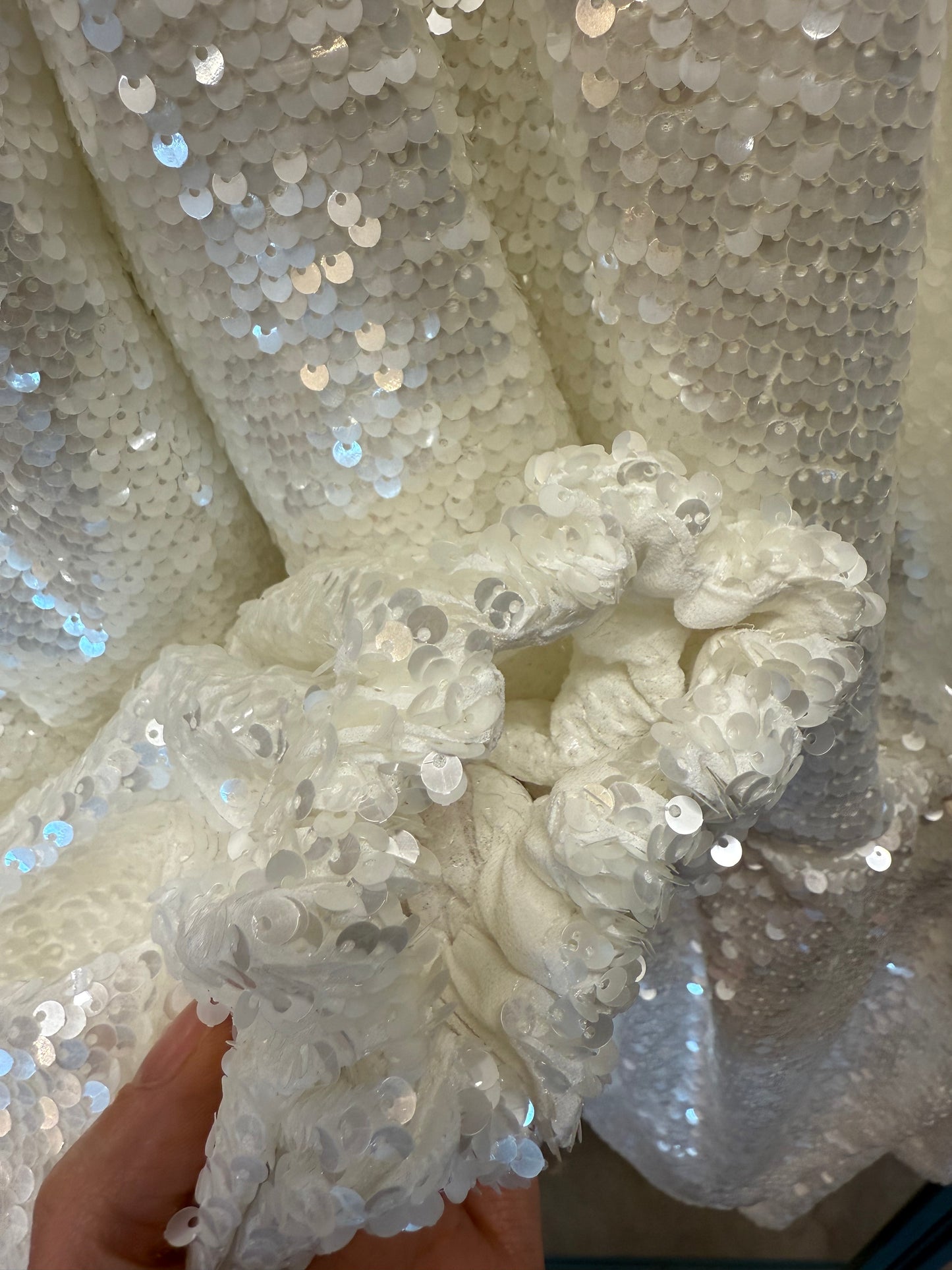 Nadine Merabi Sequin Mini Dress with Belt – Silver | UK 12