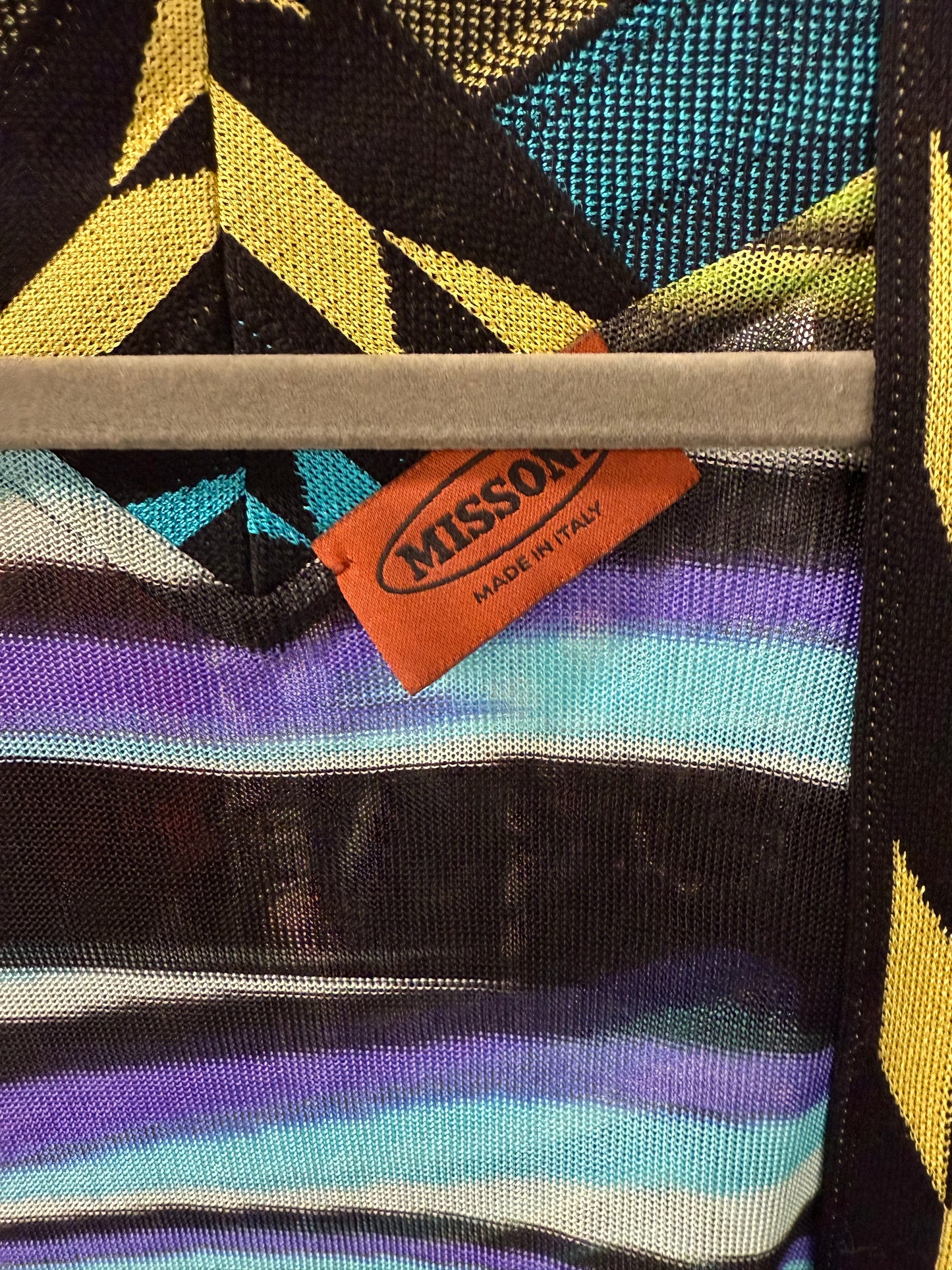 Missoni Sheer Printed Kimono Jacket – Black Multicolour | UK 10–12