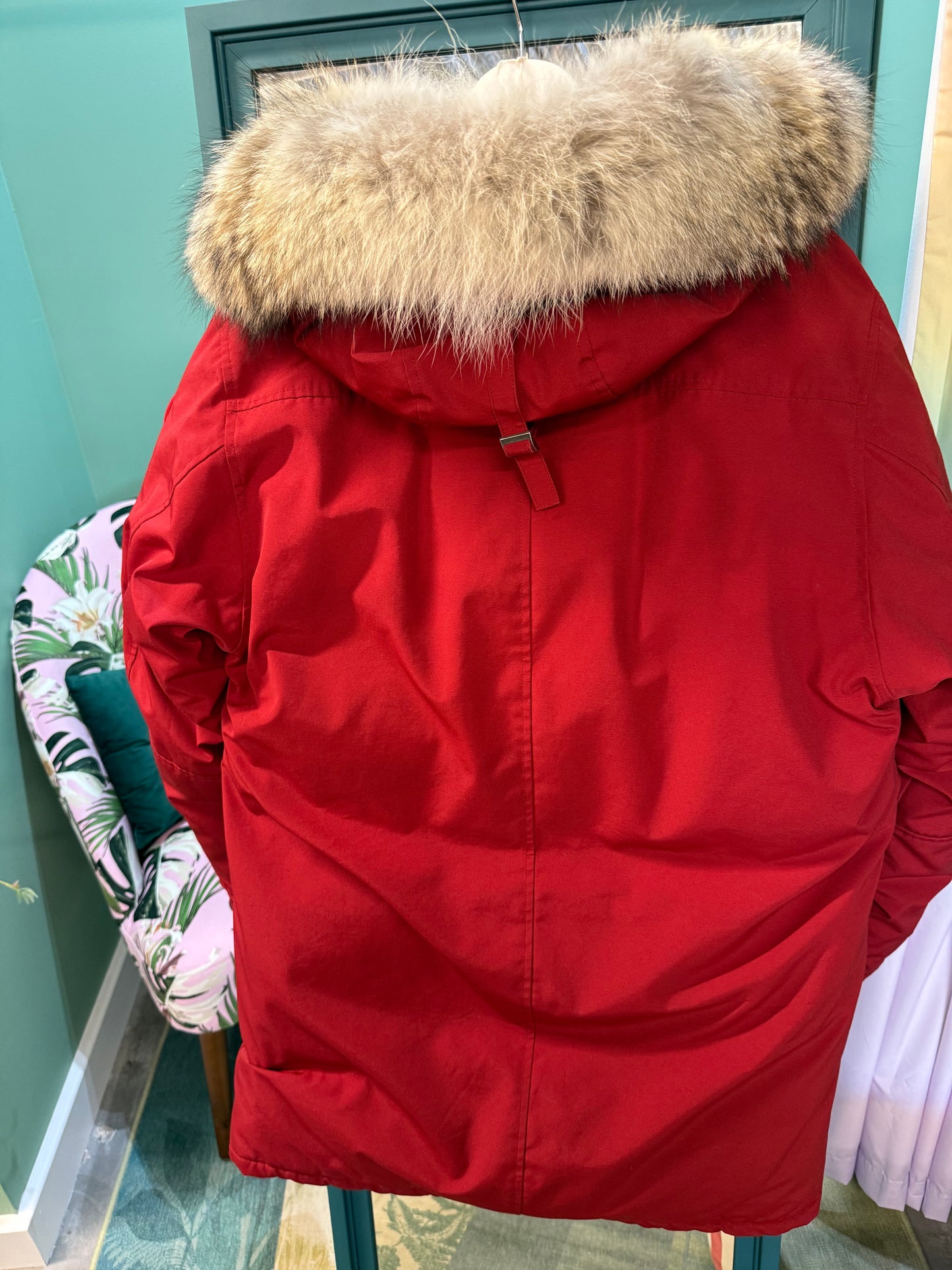 Canada Goose Fur-Trim Parka – Red | Size XL