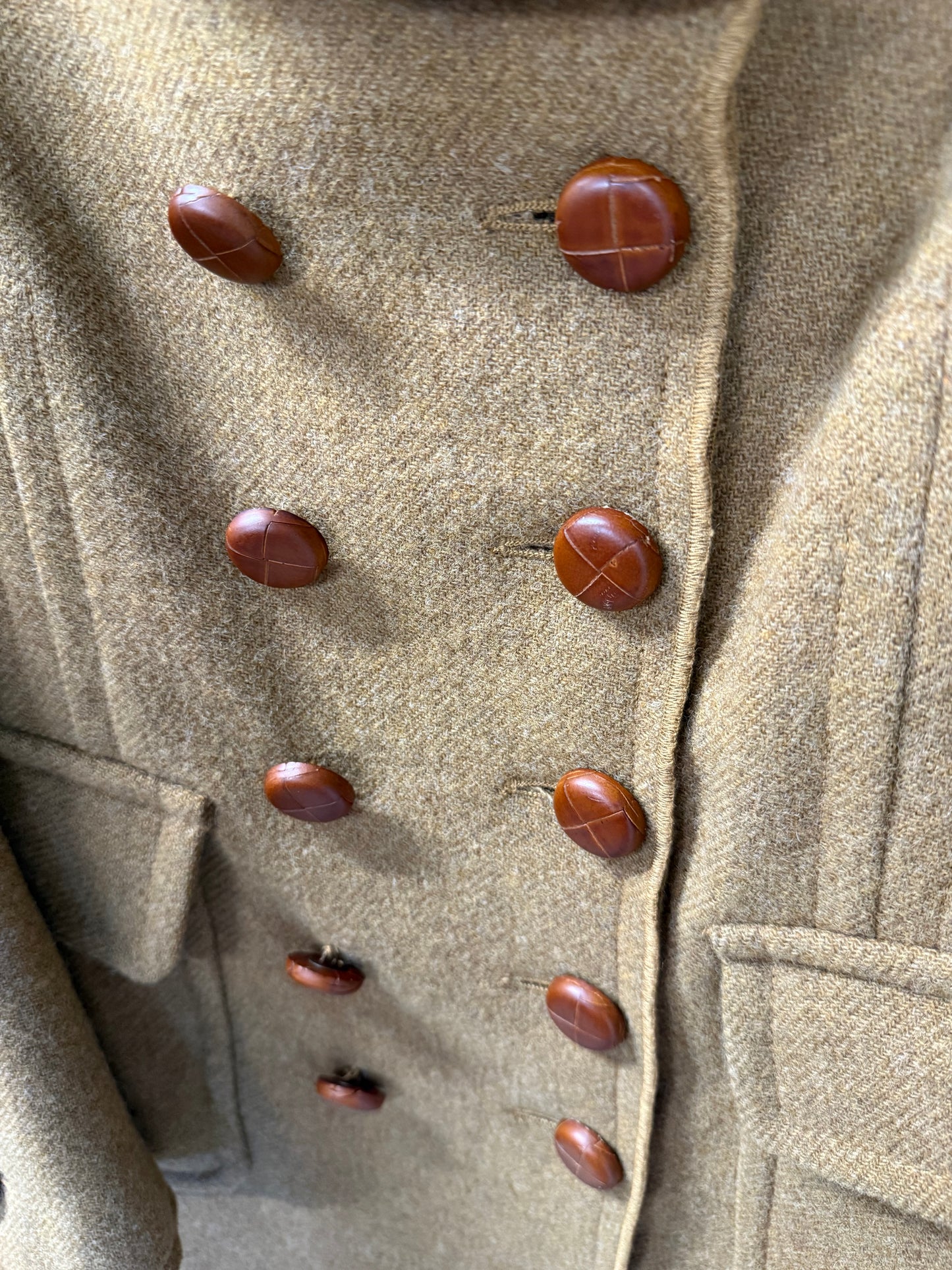 D&amp;G Double-Breasted Wool Coat – Camel | UK 8