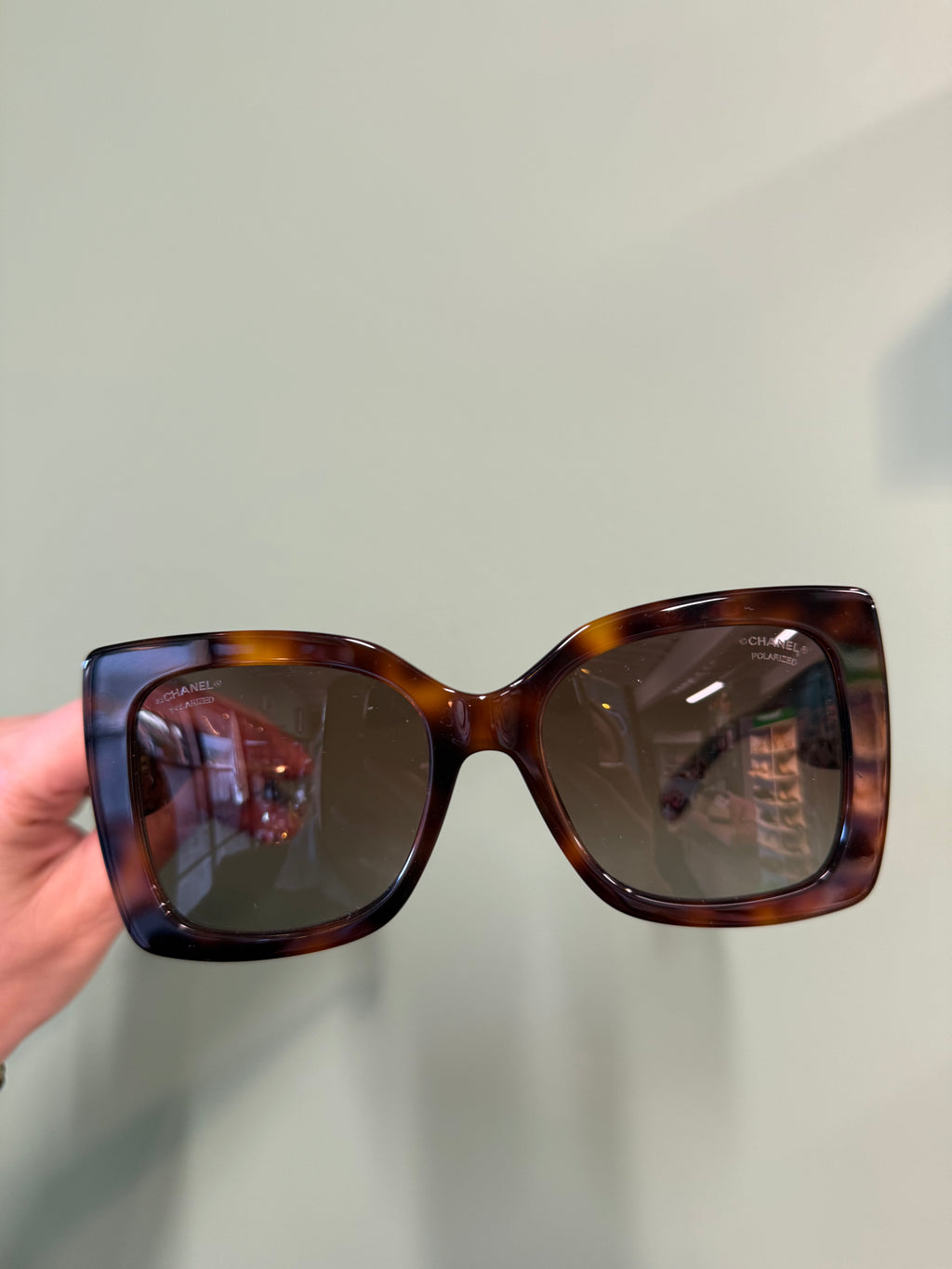 Chanel Oversized Square Sunglasses – Tortoiseshell