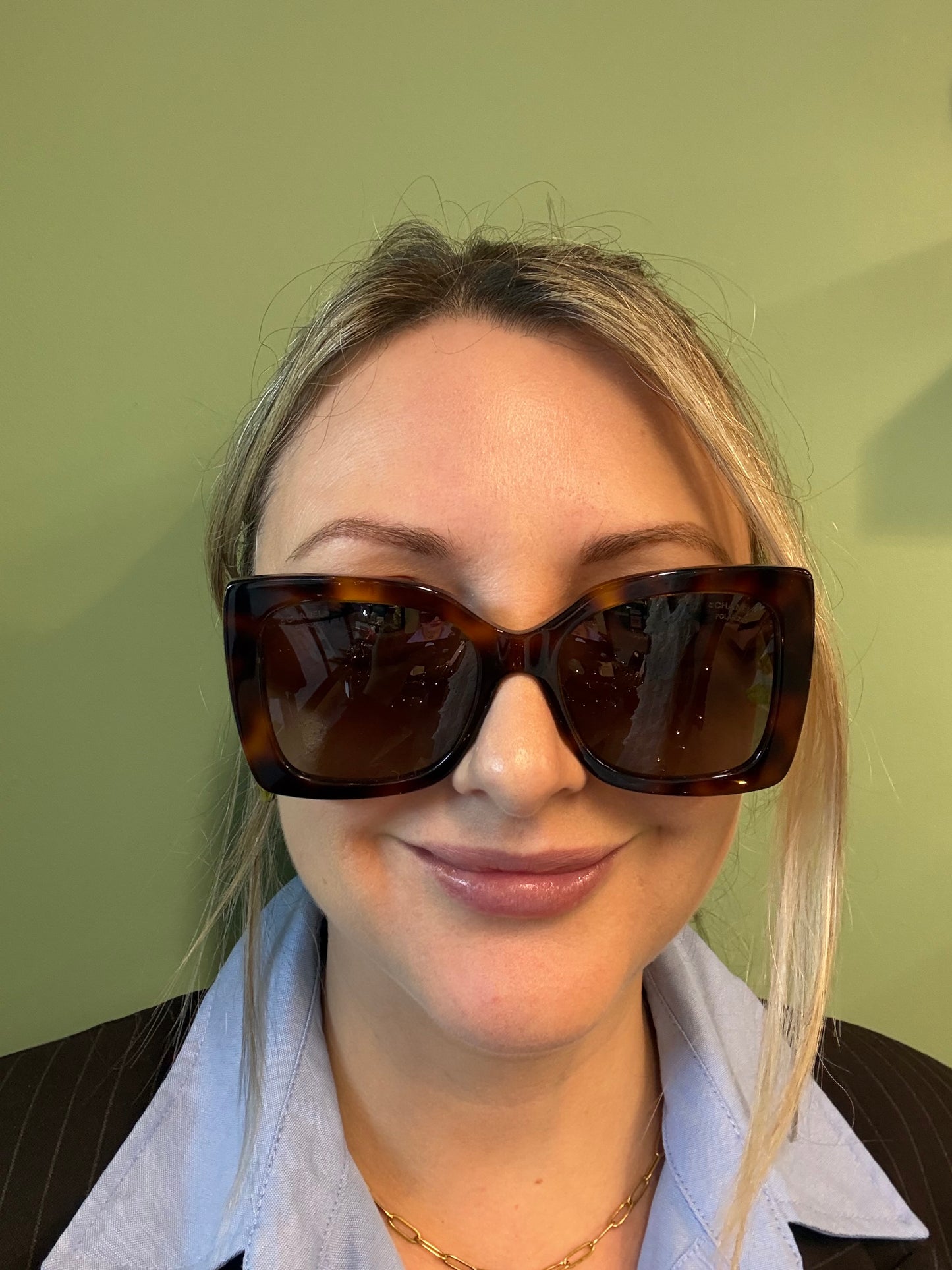 Chanel Oversized Square Sunglasses – Tortoiseshell