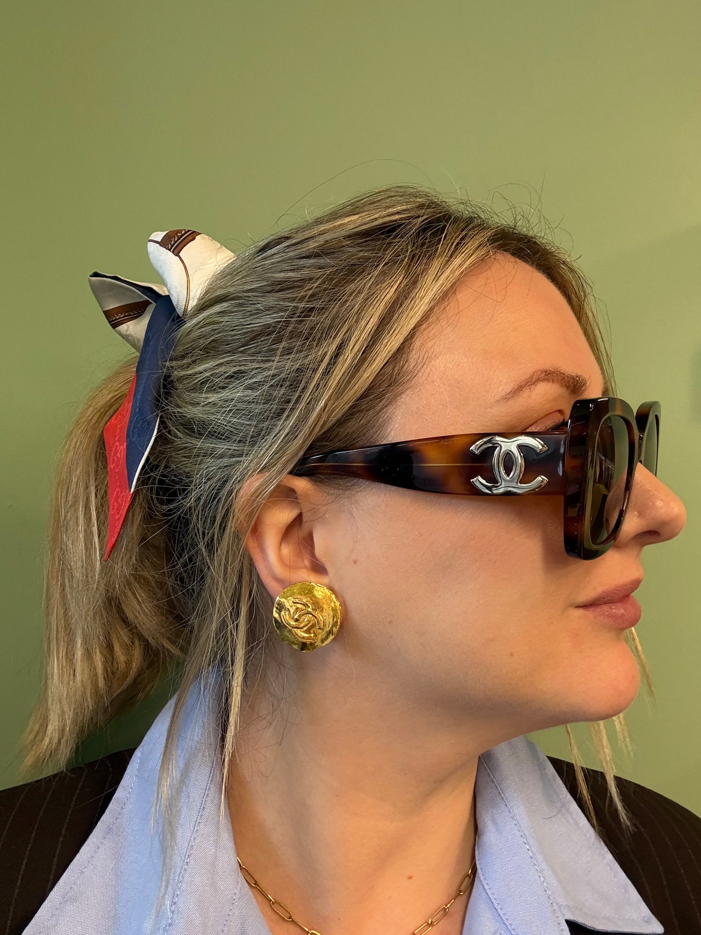 Chanel Oversized Square Sunglasses – Tortoiseshell