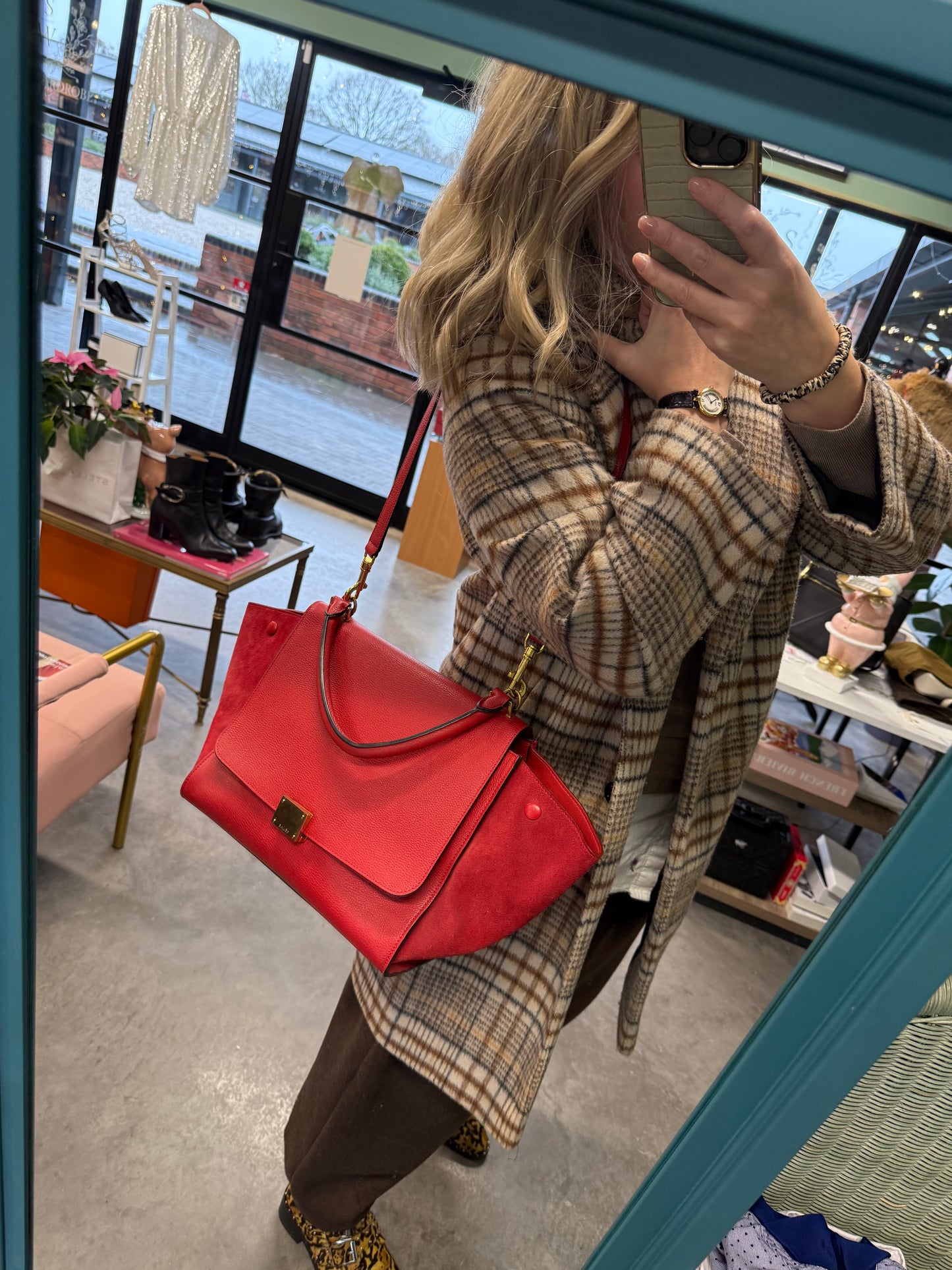 Céline Trapeze Bag – Red (Medium)