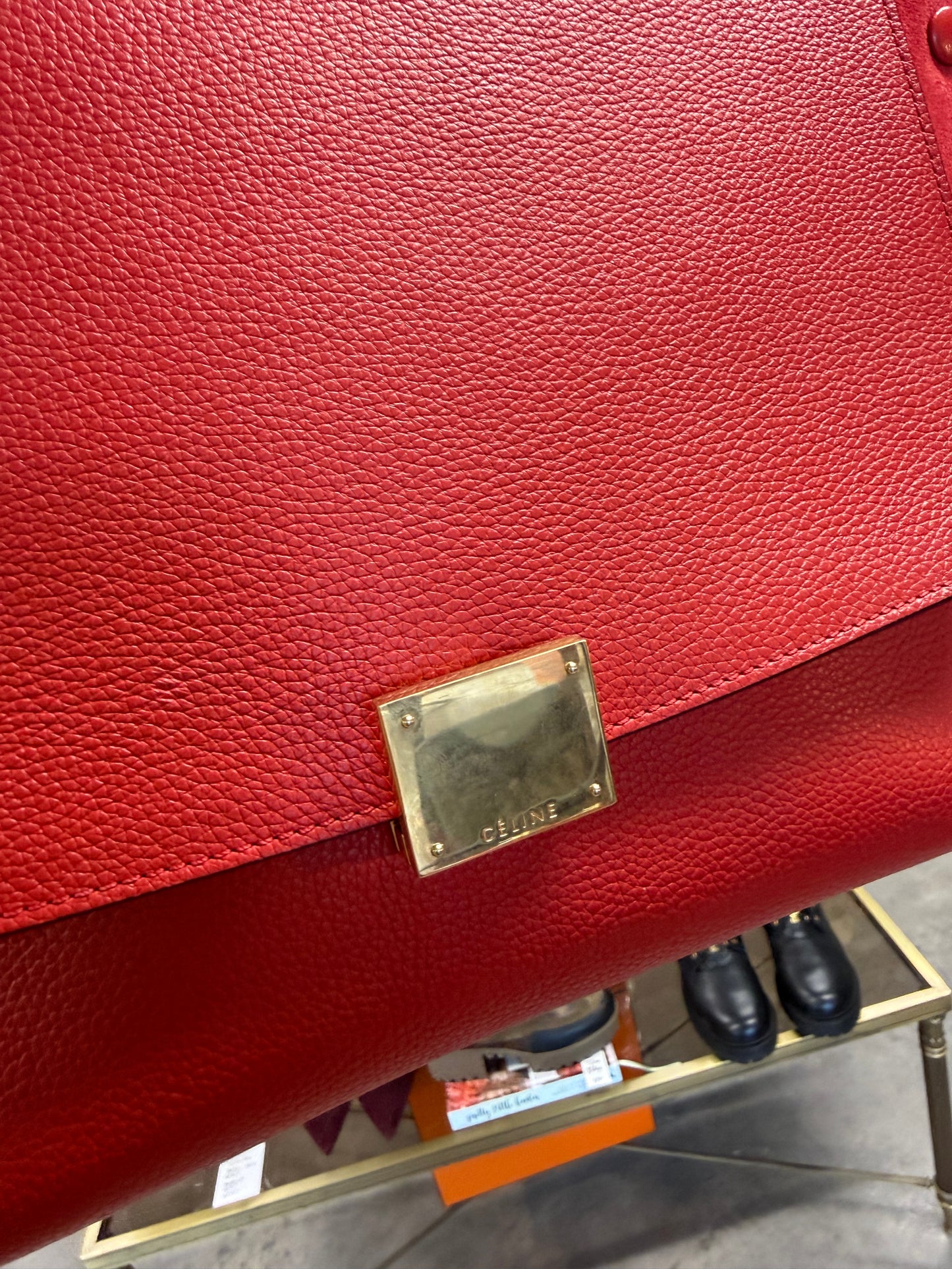 Céline Trapeze Bag – Red (Medium)