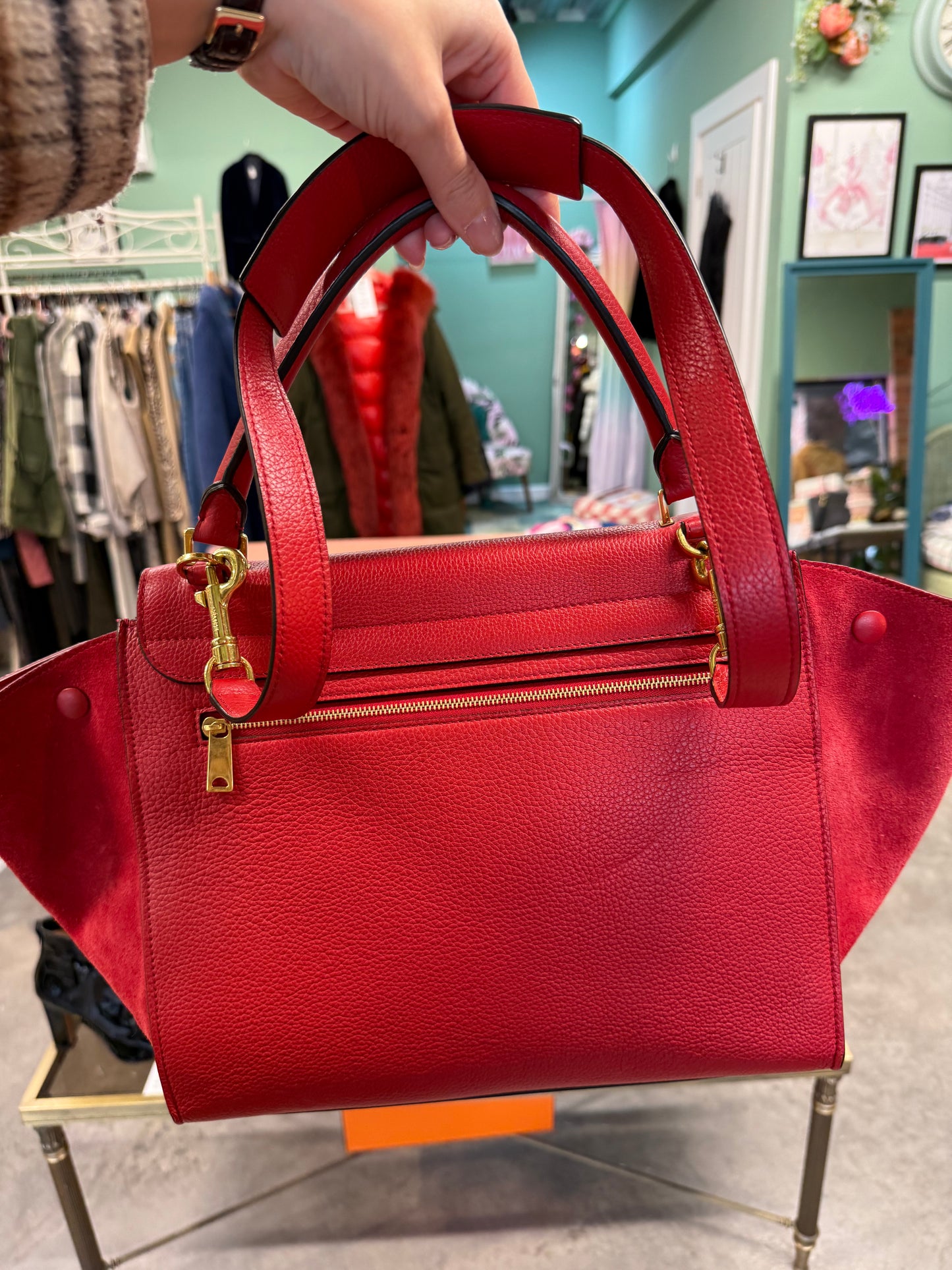 Céline Trapeze Bag – Red (Medium)