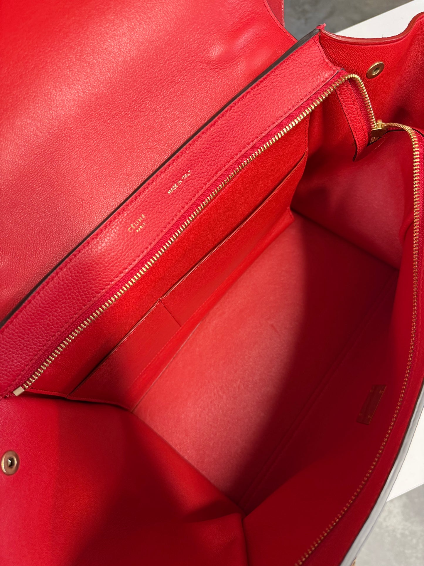 Céline Trapeze Bag – Red (Medium)