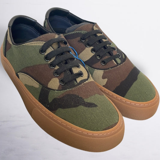 Saint Laurent Camouflage Canvas Trainers UK5