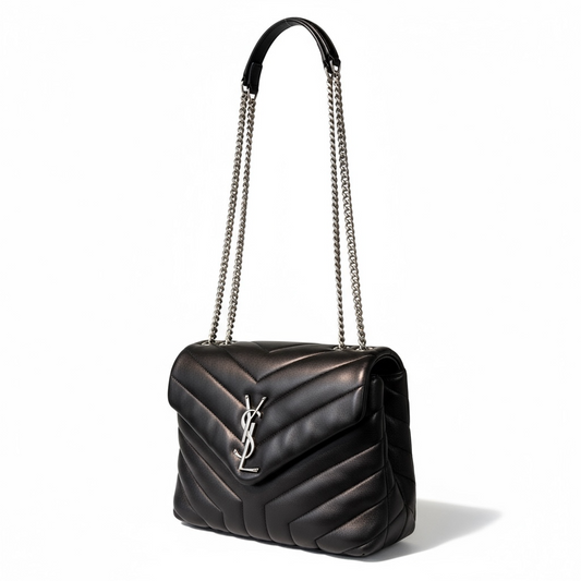 Saint Laurent Loulou Medium Shoulder Bag – Black Leather