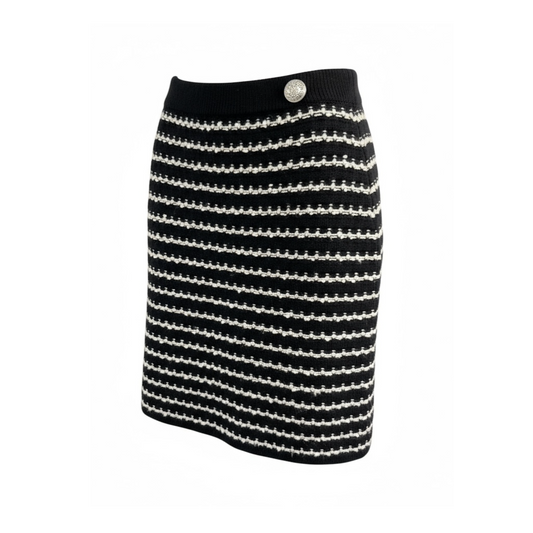 Chanel Monochrome Tweed Skirt – FR36 (UK 8)