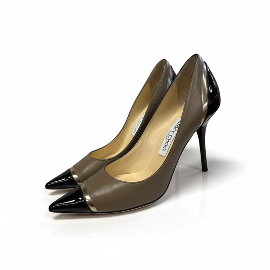 Jimmy Choo Two-Tone Leather & Patent Pumps – UK 5