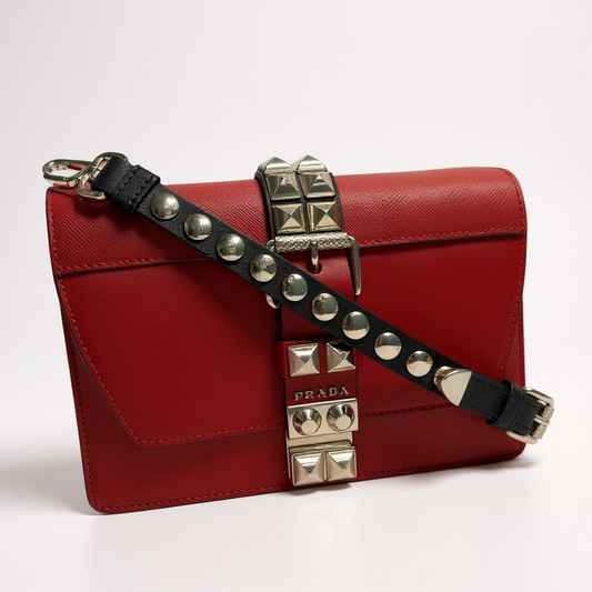 Prada Electra Studded Crossbody Bag