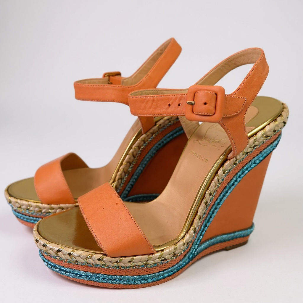 Christian Louboutin Espadrille Wedge Sandals uk5