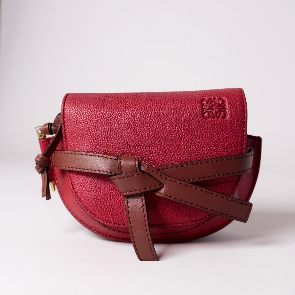 Loewe Gate Mini Crossbody Bag – Red & Burgundy