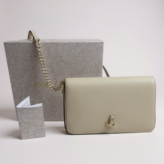 Jimmy Choo Crossbody / Shoulder Bag – Cream Leather